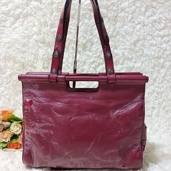 Loewe Lollipop Red Patent Leather Multi-use Shoulder Satchel Bag w/ Papers, VTG - Picture 2 of 14